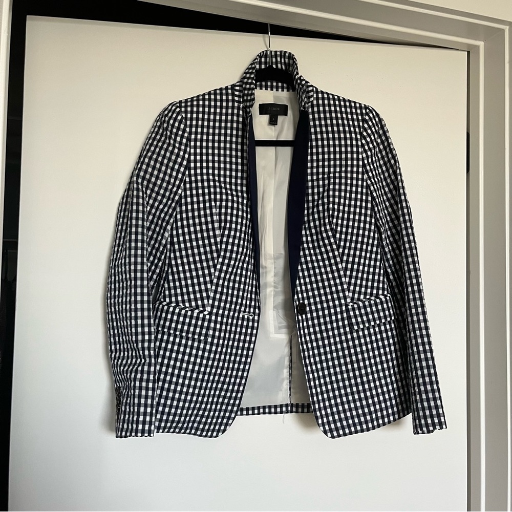 J. Crew Gingham Blazer size 2